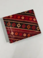 Shantiniketan Batik Leather Wallet – Ethnic Geometric Elegance