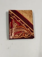 Shantiniketan Batik Leather Wallet – Artistic Swirl & Leaf Motifs - Image 2