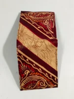Shantiniketan Batik Leather Wallet – Artistic Swirl & Leaf Motifs - Image 3