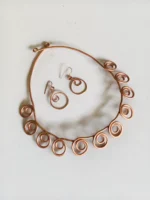 Copper Women’s Jewelry Set – Handmade Necklace & Earrings - Image 3