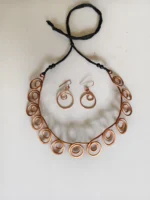 Copper Women’s Jewelry Set – Handmade Necklace & Earrings