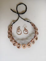 Copper Women’s Jewelry Set – Handmade Necklace & Earrings - Image 2