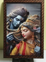 Shiva–Parvati Divine Wall Photo Frame – Decorative Spiritual Wall Art - Image 5