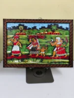 Traditional Tribal Village Life Wall Photo Frame – Handcrafted Folk Art Wall Décor - Image 4