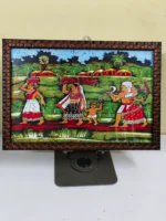 Traditional Tribal Village Life Wall Photo Frame – Handcrafted Folk Art Wall Décor
