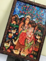 Traditional Folk Art Wall Photo Frame – Handcrafted Decorative Wall Hanging - Image 2