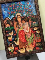 Traditional Folk Art Wall Photo Frame – Handcrafted Decorative Wall Hanging - Image 3