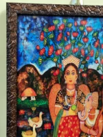 Traditional Folk Art Wall Photo Frame – Handcrafted Decorative Wall Hanging - Image 5