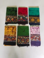 Handcrafted Cotton Kantha Stitch Batik Blouse Material – Combo - Image 4