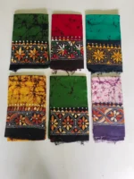 Handcrafted Cotton Kantha Stitch Batik Blouse Material – Combo