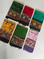 Handcrafted Cotton Kantha Stitch Batik Blouse Material – Combo - Image 2