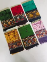 Handcrafted Cotton Kantha Stitch Batik Blouse Material – Combo - Image 3
