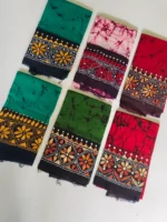 Cotton Kantha Stitch Batik Blouse Material – Combo - Image 2