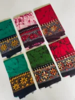 Cotton Kantha Stitch Batik Blouse Material – Combo - Image 3