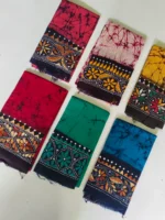 Cotton Kantha Stitch Hand Batik Blouse Material – Combo - Image 2