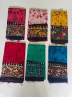 Cotton Kantha Stitch Hand Batik Blouse Material – Combo