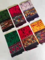 Pure 100% Cotton Kantha Stitch Hand Batik Blouse Material – Combo - Image 3