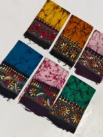 Pure Cotton Kantha Stitch Hand Batik Blouse Material – Combo - Image 2