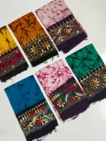 Pure Cotton Kantha Stitch Hand Batik Blouse Material – Combo - Image 3