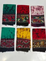 Kantha Stitch Hand Batik Blouse Material – Combo Pure 100% Cotton