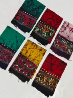 Kantha Stitch Hand Batik Blouse Material – Combo Pure 100% Cotton - Image 2