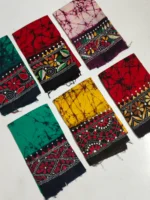 Kantha Stitch Hand Batik Blouse Material – Combo Pure 100% Cotton - Image 3