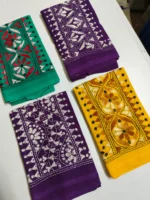 Cotton Kantha Stitch Blouse Piece (4Piece Color Design Set) - Image 3