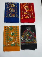 Cotton Kantha Stitch Blouse Piece (4 pieces) - Image 4