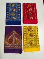Cotton Katha Blouse Dress Material (4Piece Color Design Set) - Image 4