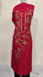 Pure Cotton Men's Kurta | With Kantha Stitchwork — Unstitched Fabric