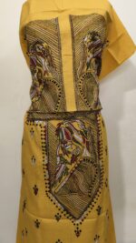 Pure Cotton Men’s Kurta – Unstitched Fabric with Kantha Stitch & Embroidery - Image 4