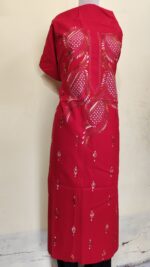 Pure Cotton Men’s Kurta – Unstitched Fabric with Kantha Stitchwork & Embroidery - Image 3