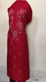 Pure Cotton Men’s Kurta – Unstitched Fabric with Kantha Stitchwork & Embroidery - Image 2