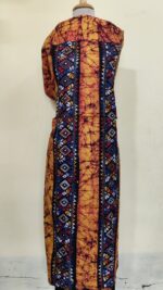 Pure Cotton Men’s Kurta – Unstitched Kantha Embroidery with Hand Batik Work