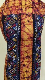 Pure Cotton Men’s Kurta – Unstitched Kantha Embroidery with Hand Batik Work - Image 6