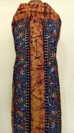 Pure Cotton Men’s Kurta – Unstitched Kantha Embroidery Hand Batik Work - Image 5