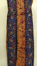 Pure Cotton Men’s Kurta – Unstitched Kantha Embroidery Hand Batik Work - Image 4
