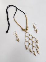 Handcrafted Dokra Brass Necklace Set – Traditional Tribal Jewellery with Matching Earrings - Image 3