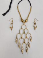 Handcrafted Dokra Brass Necklace Set – Traditional Tribal Jewellery with Matching Earrings