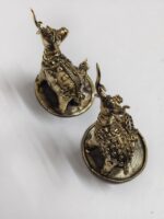 Brass Tribal Deer and Fawn Figurine – Handcrafted Dhokra Art Showpiece (2-piece set) - Image 3