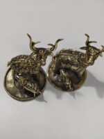 Brass Tribal Deer and Fawn Figurine – Handcrafted Dhokra Art Showpiece (2-piece set) - Image 2