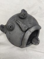 Handcrafted Tribal Mask Burnt Clay Ashtray Showpiece - Image 2