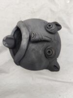 Handcrafted Tribal Mask Burnt Clay Ashtray Showpiece - Image 3