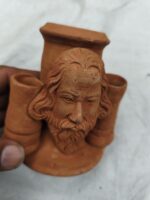 Handcrafted Terracotta Sculpture – Rabindranath Tagore Portrait - Image 2