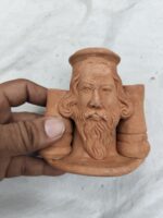 Handcrafted Terracotta Sculpture – Rabindranath Tagore Portrait - Image 4