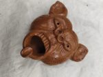 Handmade terracotta mask in a tribal style – a reddish-brown showpiece. - Image 3