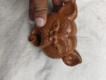 Handmade terracotta mask in a tribal style – a reddish-brown showpiece. - Image 4