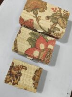 Handcrafted Bamboo Storage Boxes – Floral Print Design (Set of 3) - Image 2