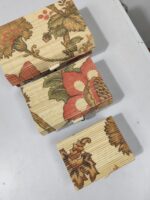 Handcrafted Bamboo Storage Boxes – Floral Print Design (Set of 3) - Image 3