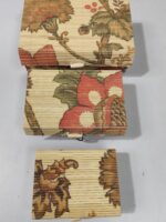 Handcrafted Bamboo Storage Boxes – Floral Print Design (Set of 3) - Image 4